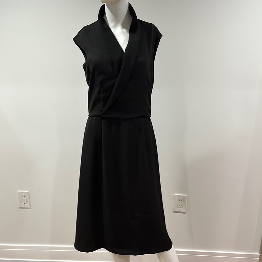 OF / MERCER Sophisticated Black Midi Dress Size 8